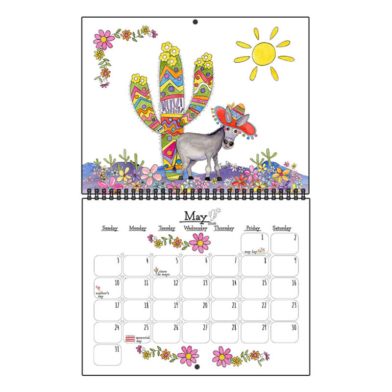 2026 Whimsical Desert Themed Wall Calendar Large - Image 6