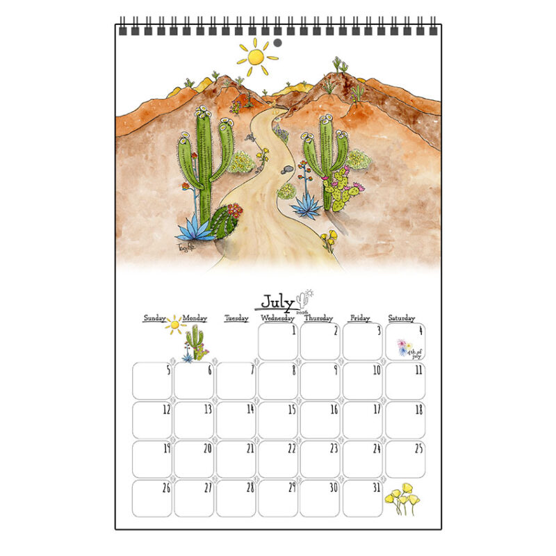 2026 Whimsical Desert Wall Calendar Small - Image 8