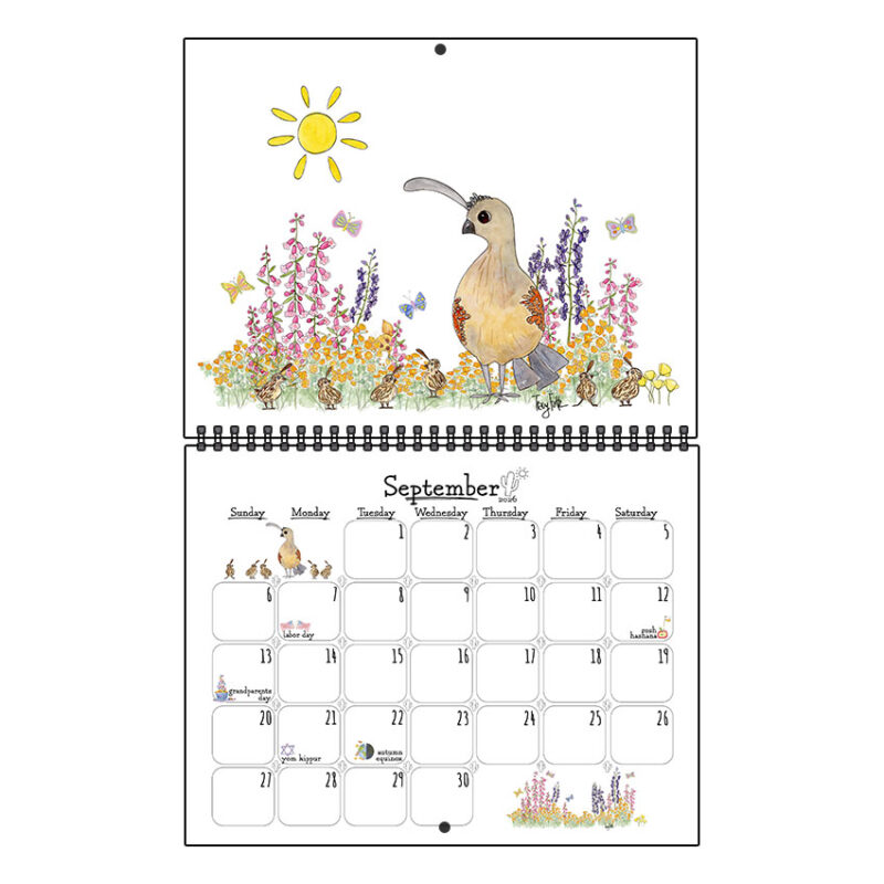 2026 Whimsical Desert Themed Wall Calendar Large - Image 10