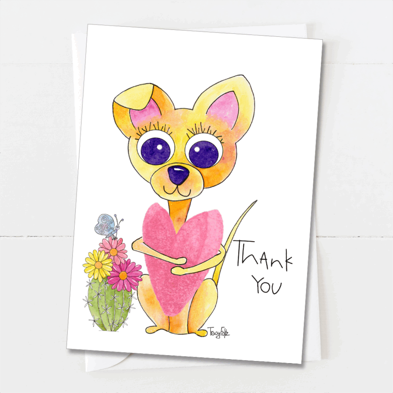 Pika Big Heart | Thank You Card
