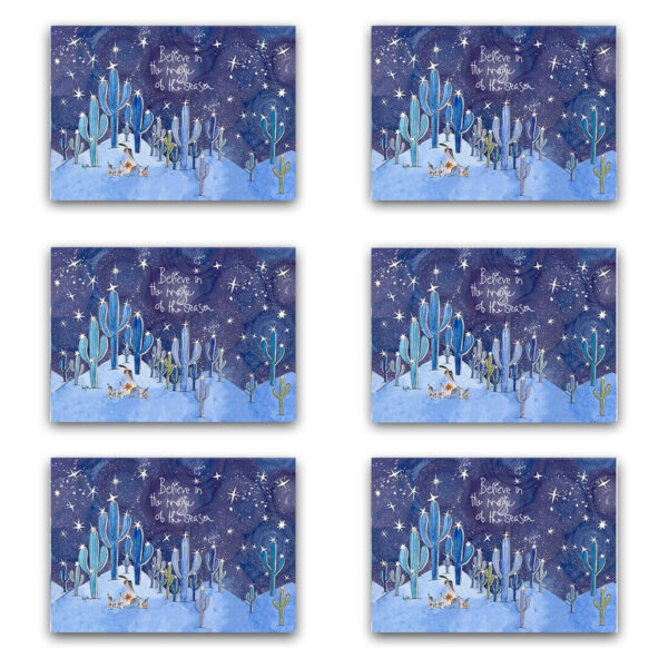Magical Desert Happy Holidays Card Box Set of 6 | Zinnia Sky Studio
