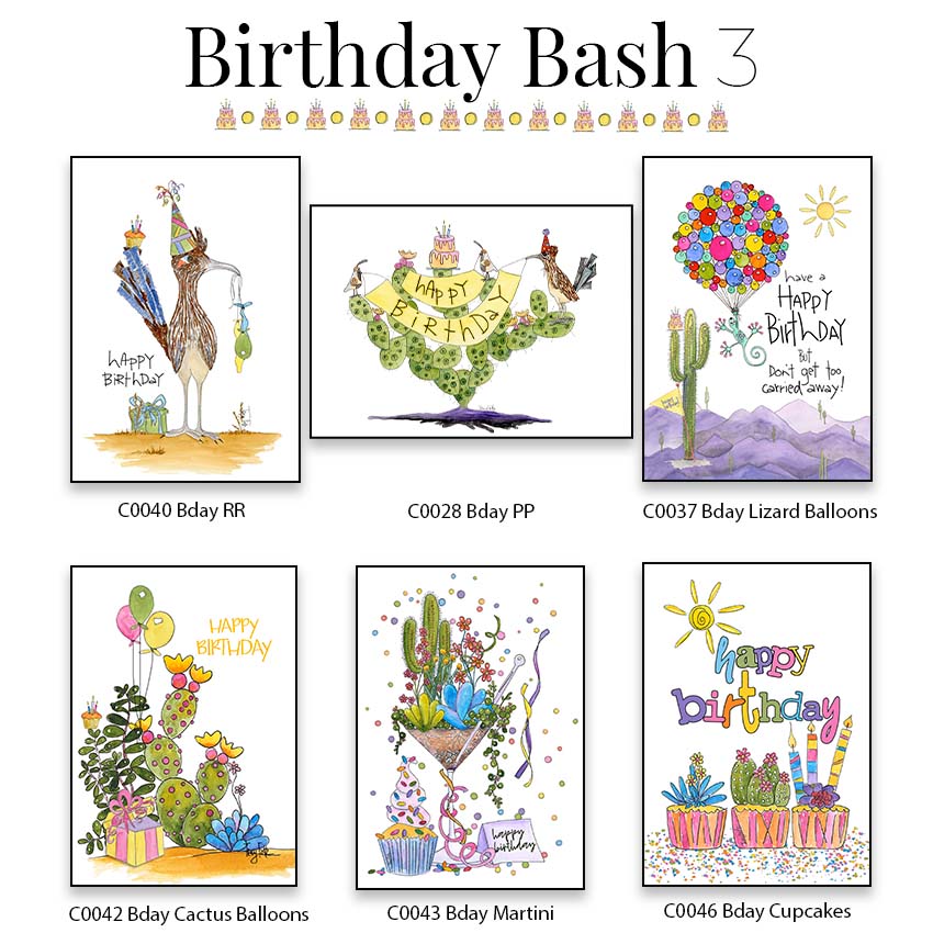 Birthday Bash 3 | Box Card Set | Zinnia Sky Studio