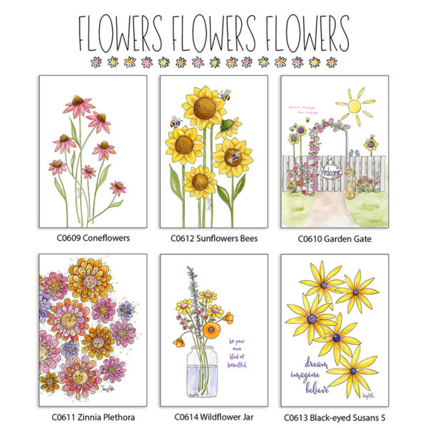 Flowers Flowers Flowers Collection Card Box Set | Zinnia Sky Studio