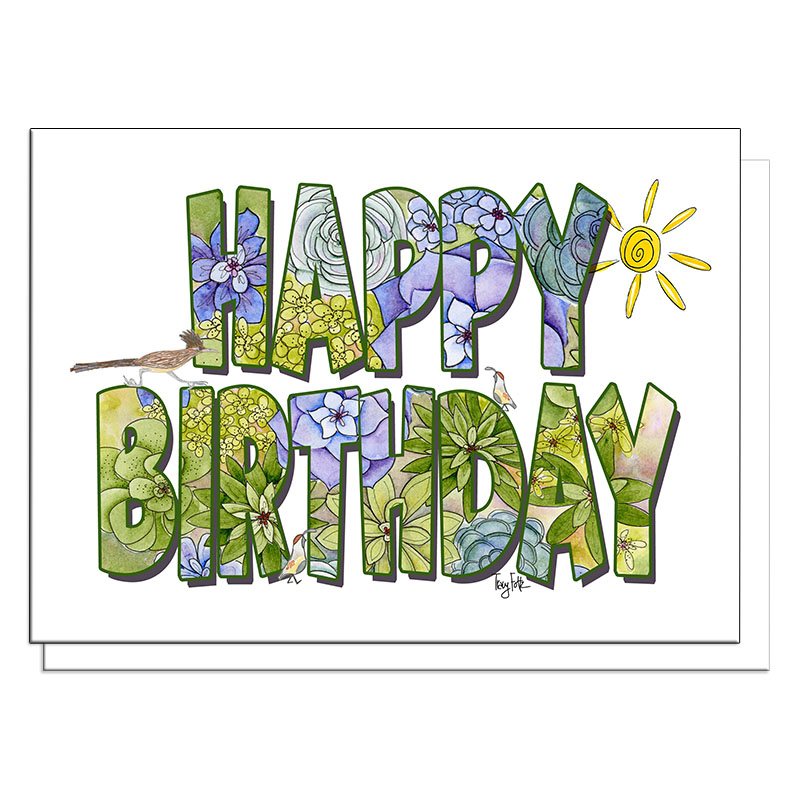 Southwest Birthday Succulents | Birthday Card | Zinnia Sky Studio