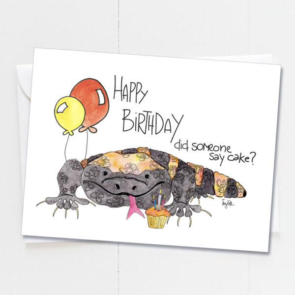 Gila Monster | Birthday Card | Zinnia Sky Studio