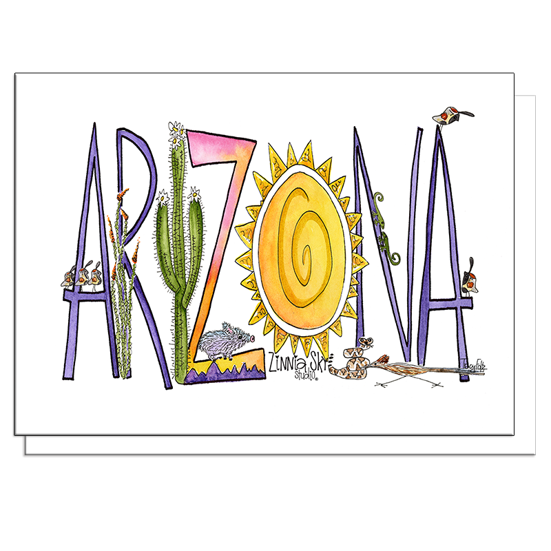 Arizona Everything | Blank Card | Zinnia Sky Studio