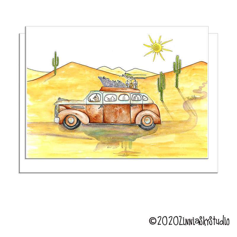 Funny Desert Animals Arizona | Blank Card | Zinnia Sky Studio