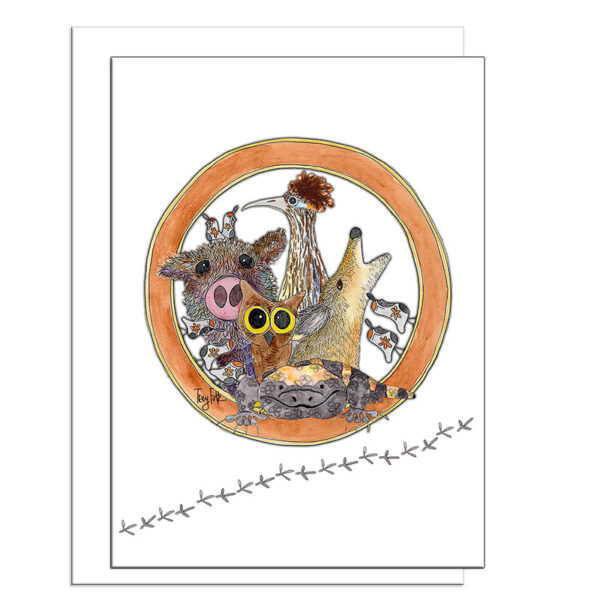 Desert Critter Group Photo | Blank Card | Zinnia Sky Studio