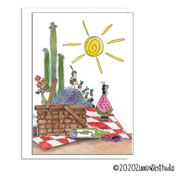 Desert Picnic | Blank Card | Zinnia Sky Studio