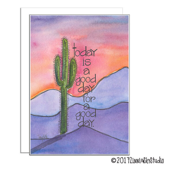 Southwest Mountains Good Day | Blank Card | Zinnia Sky Studio