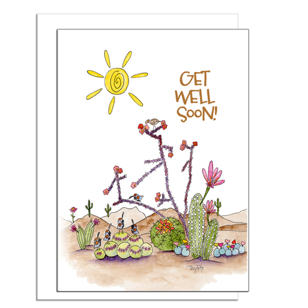 Desert Plants | Get Well Card | Zinnia Sky Studio