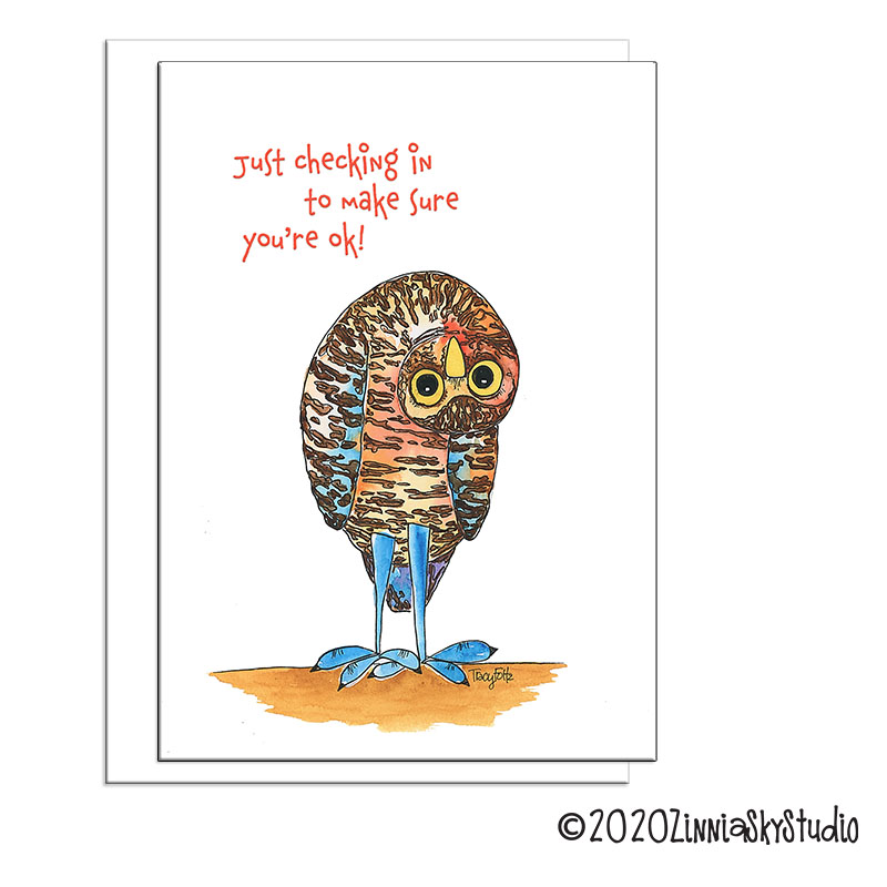 Owl Crazy Upside Down | Miss You Card | Zinnia Sky Studio