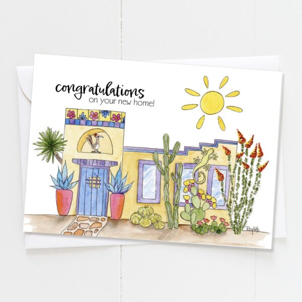 Desert Home Garden | New Home Card | Zinnia Sky Studio