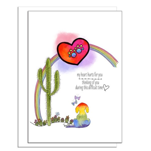 Dog Rainbow Sympathy | Pet Sympathy Card | Zinnia Sky Studio