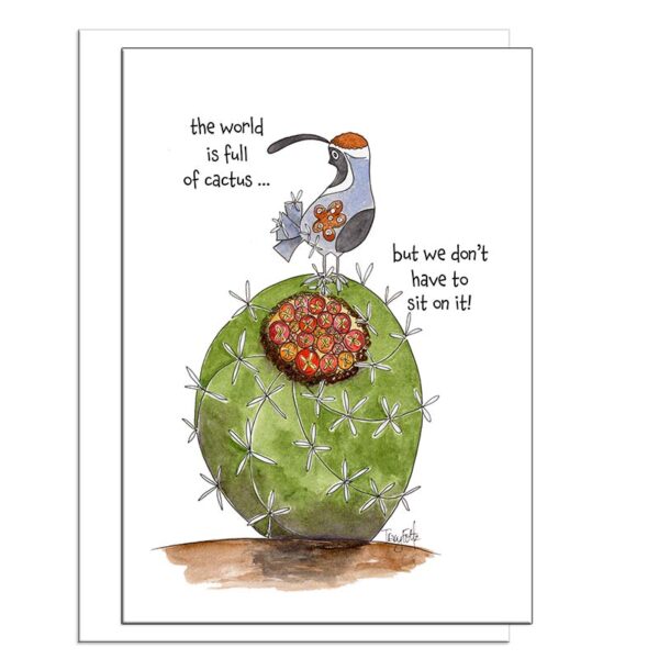 Quail Sit On It | Blank Card | Zinnia Sky Studio