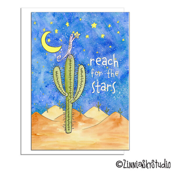 Reach for the Stars | Blank Card | Zinnia Sky Studio