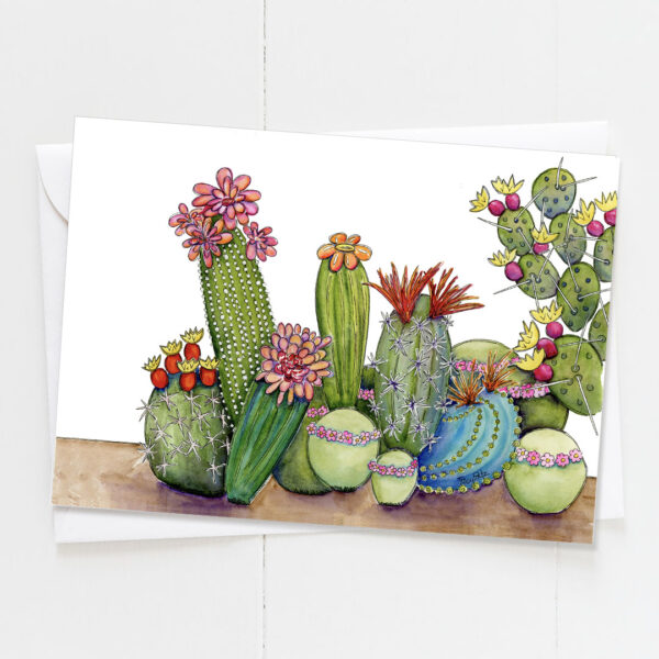 Southwest Succulent Medley | Blank Card | Zinnia Sky Studio