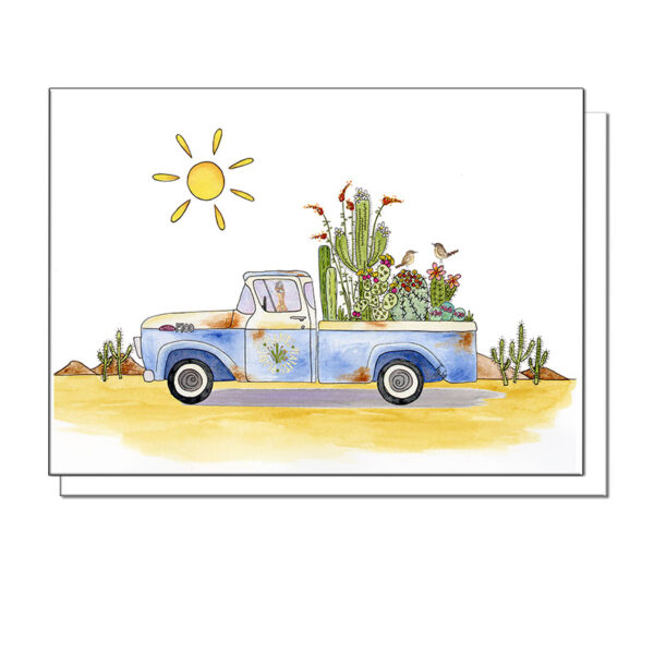 Old Truck Plants | Blank Card | Zinnia Sky Studio