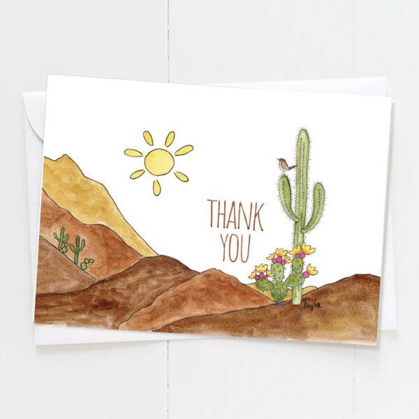 Desert Mountains | Thank You Card | Zinnia Sky Studio
