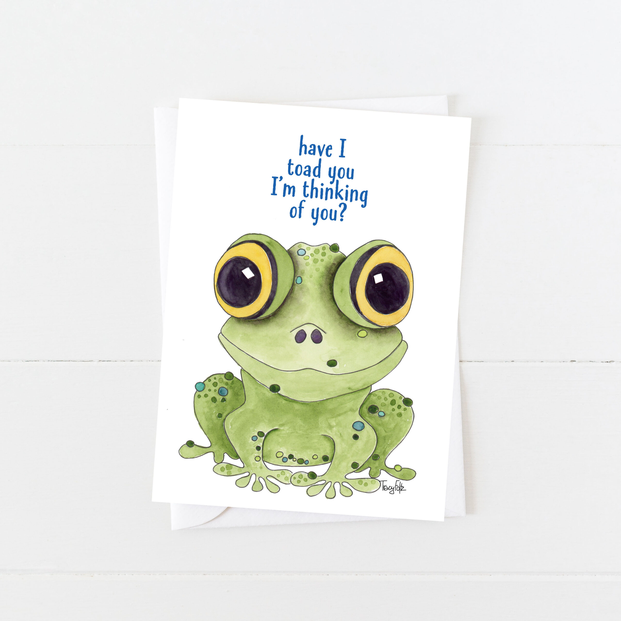 Toad Green | Thinking of You Card โ additional view | Zinnia Sky Studio
