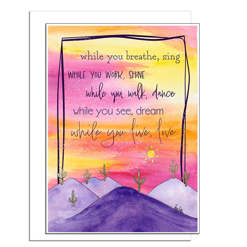Happy Desert | Encouragement Card | Zinnia Sky Studio