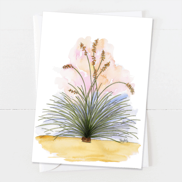 Yucca Red Watercolor | Blank Card | Zinnia Sky Studio