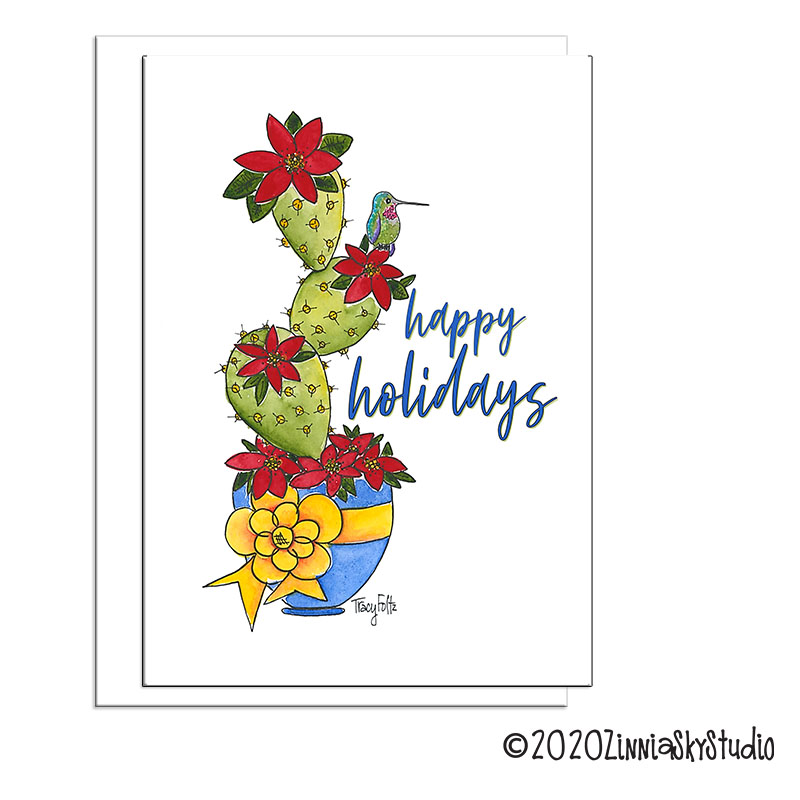 Bird Santa Pig Reindeer | Christmas Card โ additional view | Zinnia Sky Studio