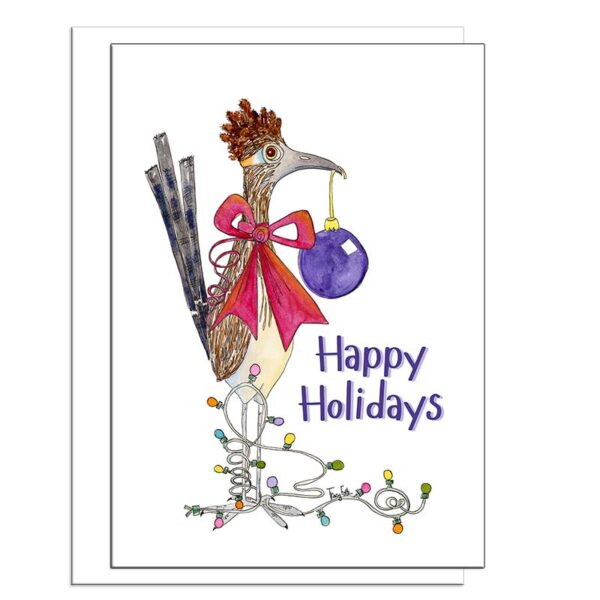 Road Runner Ribbon | Happy Holidays Card | Zinnia Sky Studio