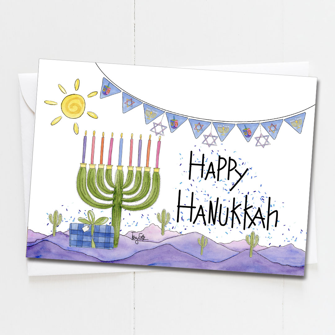 Candles Bright | Hanukkah Card | Zinnia Sky Studio
