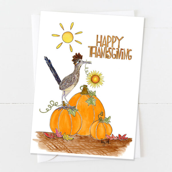 Road Runner Pumpkins | Thanksgiving Card | Zinnia Sky Studio