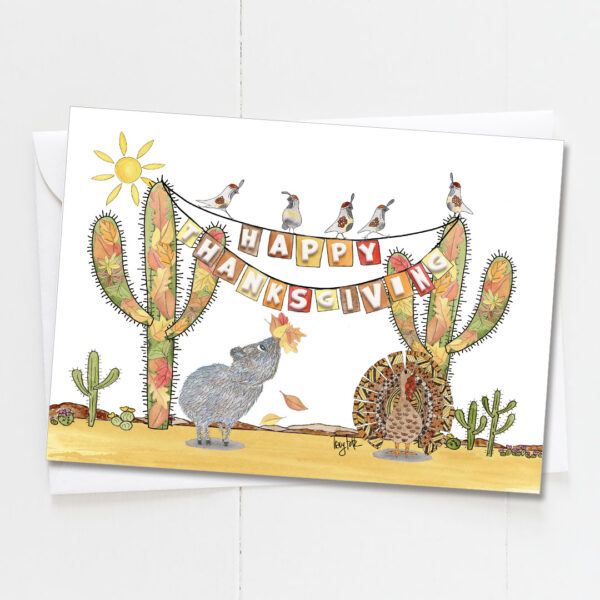 Banner Turkey | Thanksgiving Card | Zinnia Sky Studio
