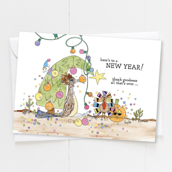 Road Runner Holidays | New Year Card | Zinnia Sky Studio