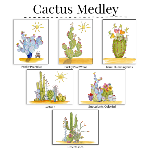Cactus Medley Note Card Set | Zinnia Sky Studio