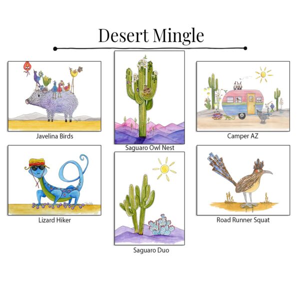 Desert Mingle Notecard Set | Zinnia Sky Studio