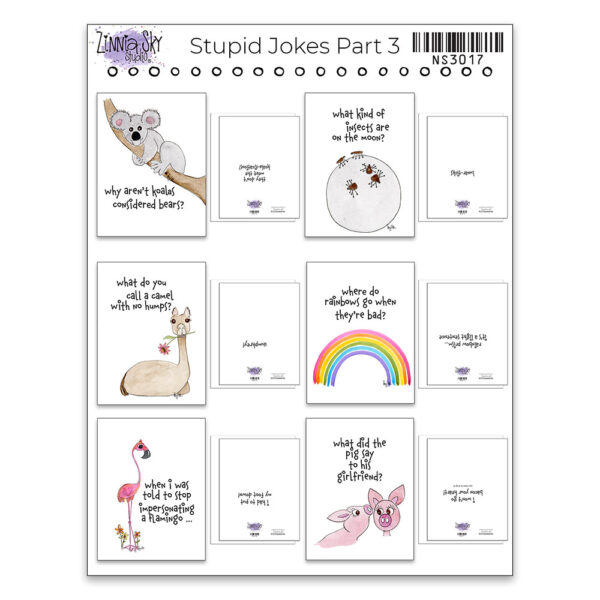 More Stupid Jokes Part 3 Note Card Set | Zinnia Sky Studio