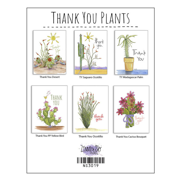 Thank You Plants Note Card Set | Zinnia Sky Studio