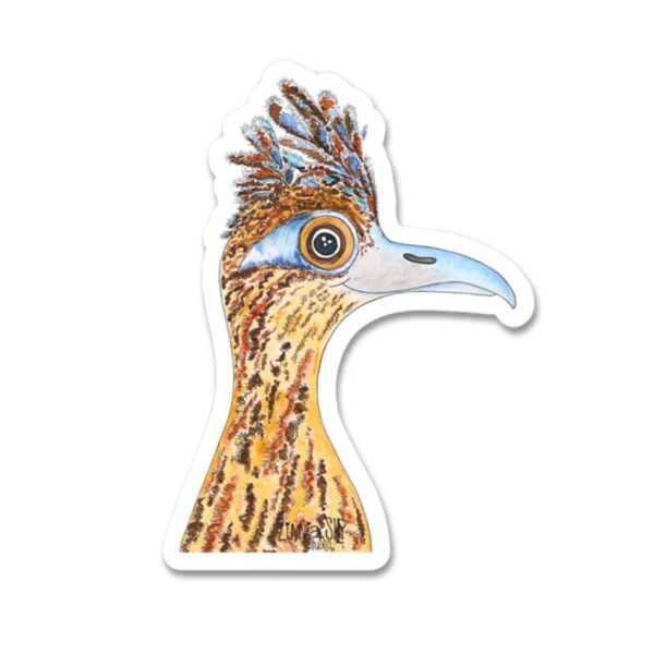 Road Runner Bird Face | Vinyl Sticker | Zinnia Sky Studio