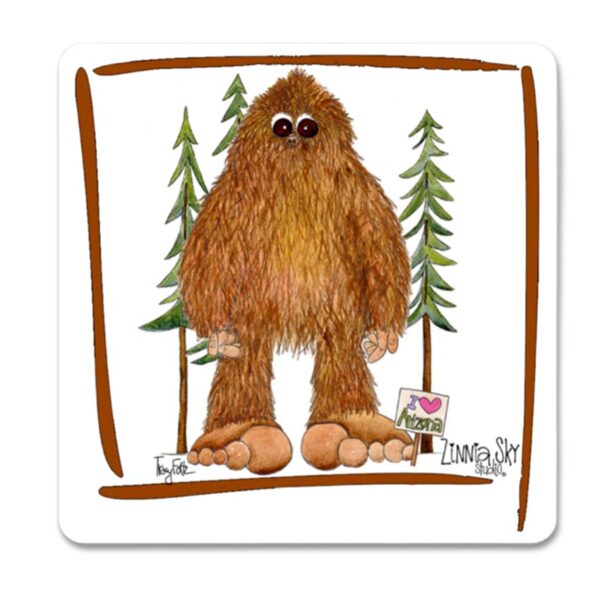 Bigfoot Arizona Square | Vinyl Sticker | Zinnia Sky Studio