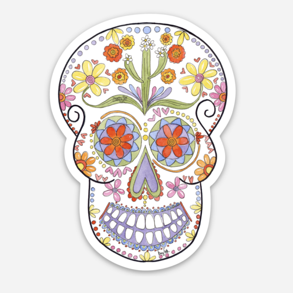 Sugar Skull | Vinyl Sticker | Zinnia Sky Studio