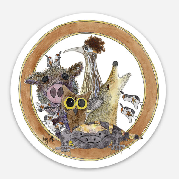 Critter Group Photo Vinyl Sticker | Zinnia Sky Studio