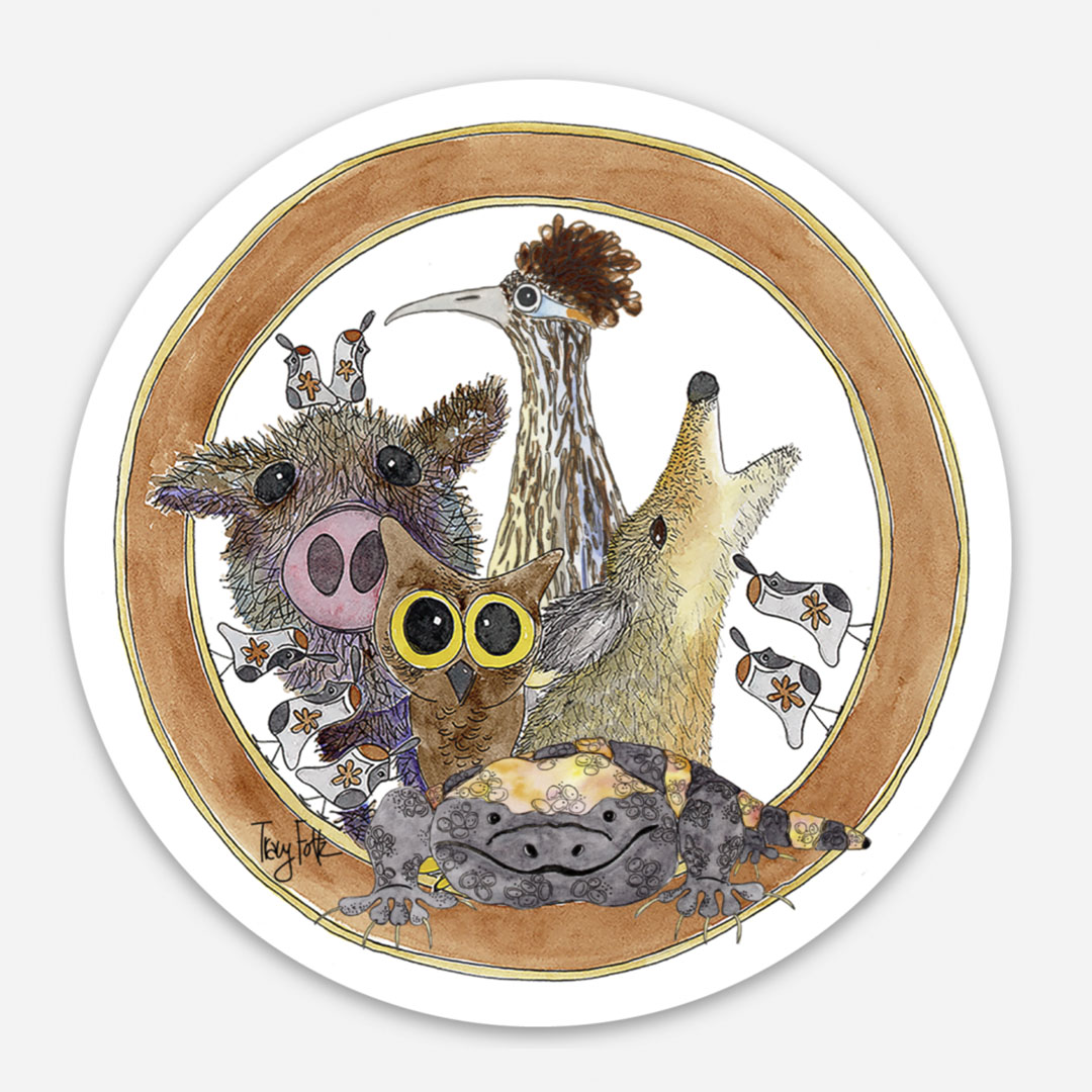 Critter Group Photo Vinyl Sticker | Zinnia Sky Studio