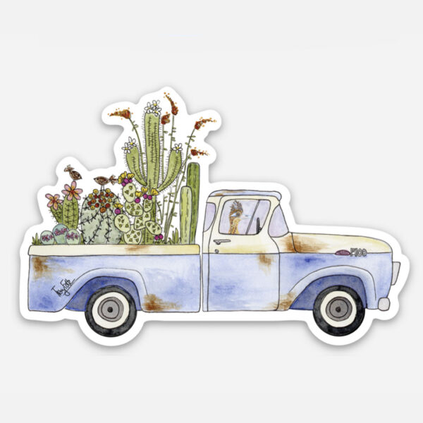 Old Truck Plants Vinyl Sticker | Zinnia Sky Studio
