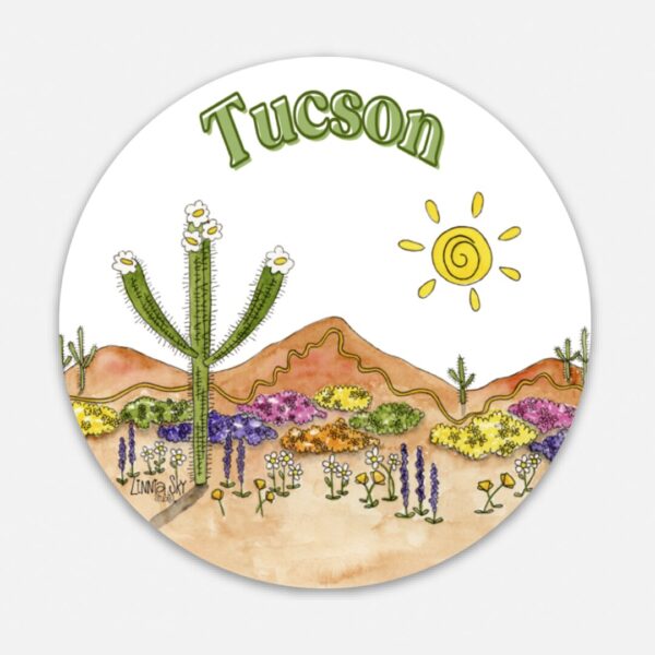 Tucson Mountain Flowers Vinyl Sticker | Zinnia Sky Studio