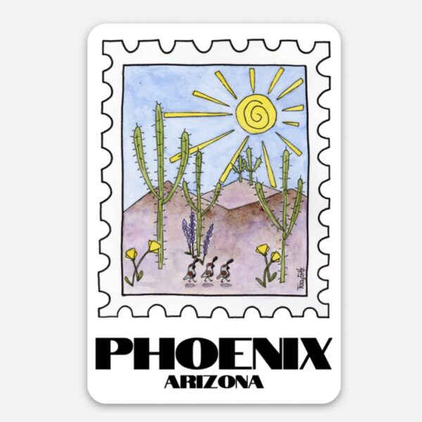 Phoenix Stamp Vinyl Sticker | Zinnia Sky Studio