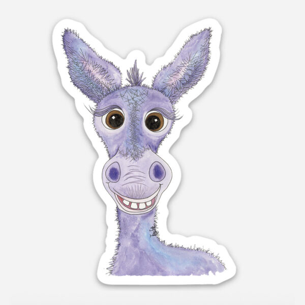 Burro Zinnio Vinyl Sticker | Zinnia Sky Studio