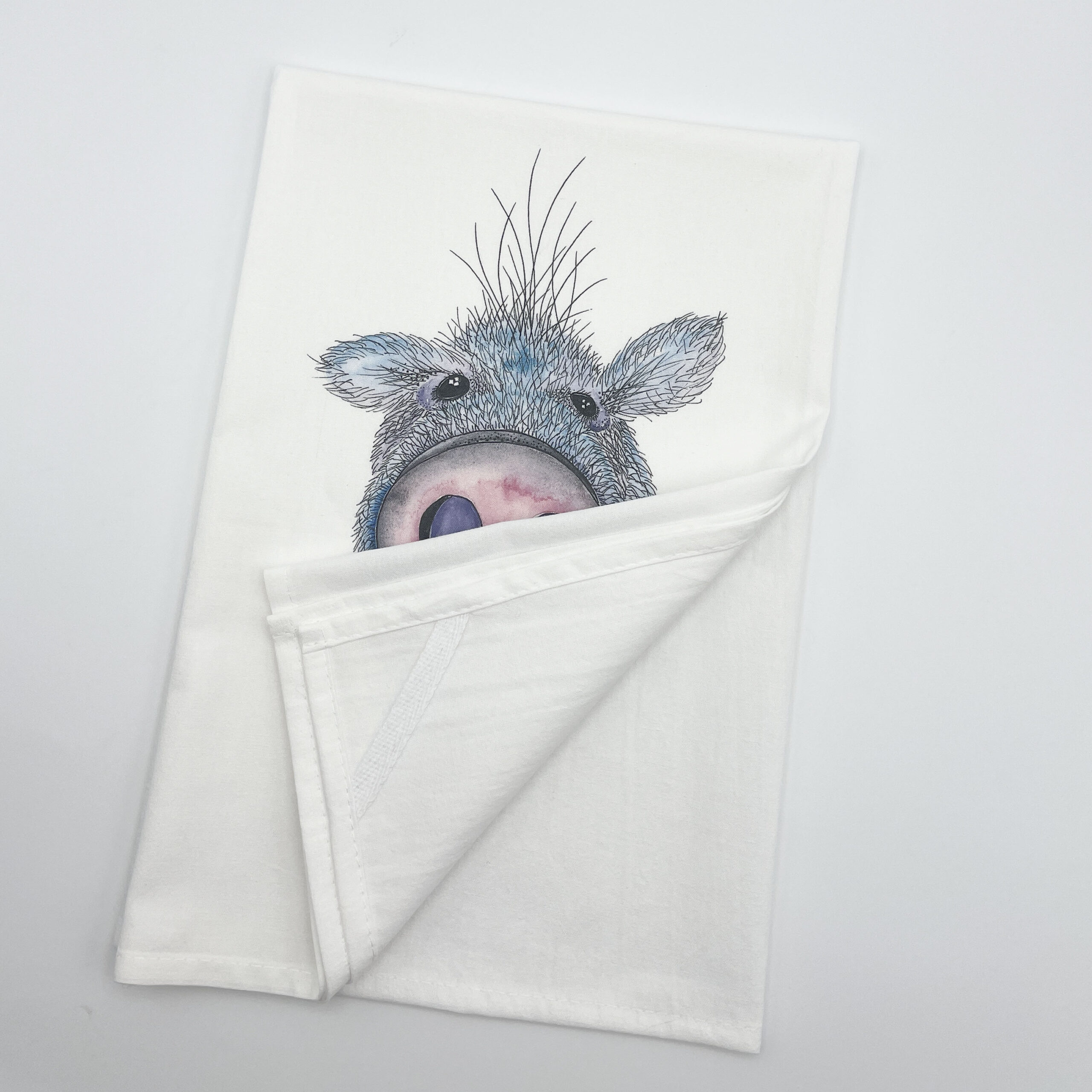 Javelina Blue Tea Towel โ additional view | Zinnia Sky Studio