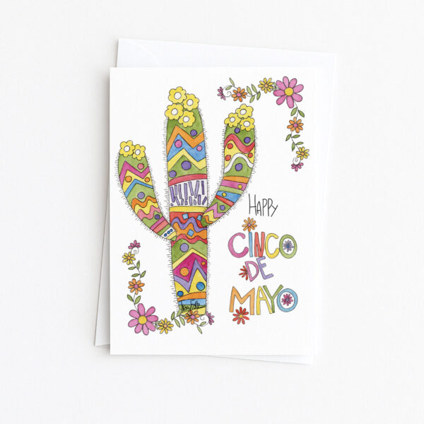 Festive Saguaro | Cinco de Mayo | Zinnia Sky Studio