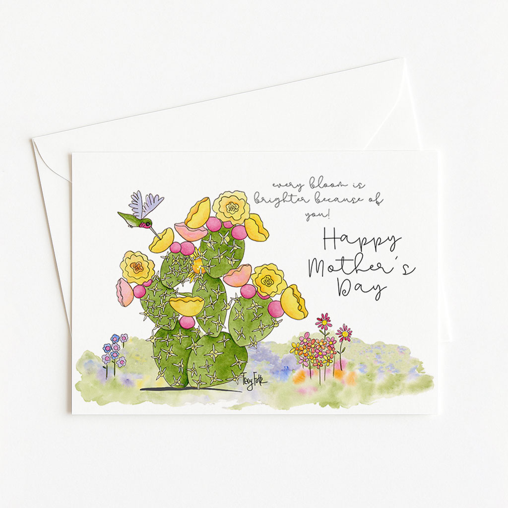 every bloom is brighter Mother's Day card