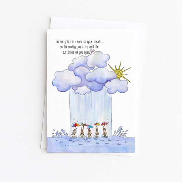 southwest quail umbrellas encouragement card