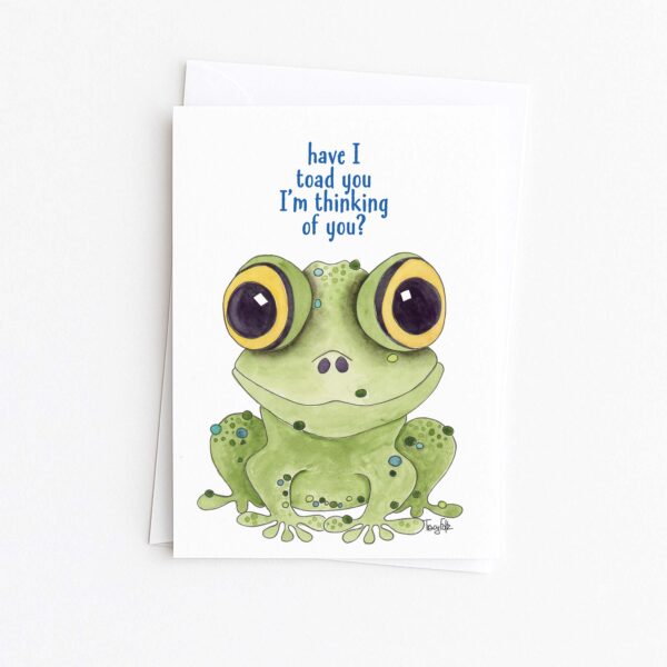 toad green thinking of you card